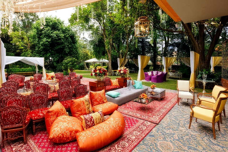 vibrant themed seating arrangements