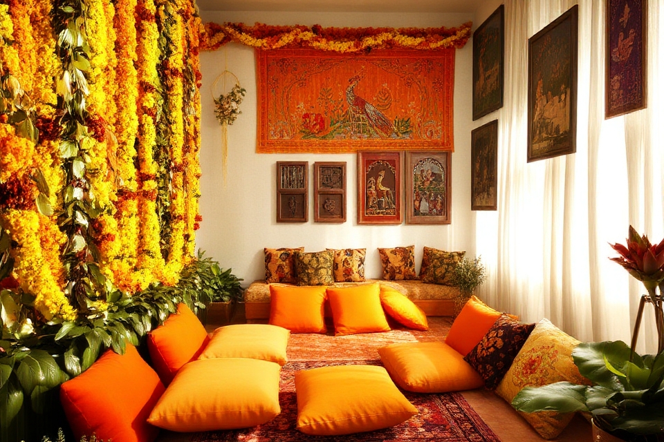 vibrant traditional festive decor