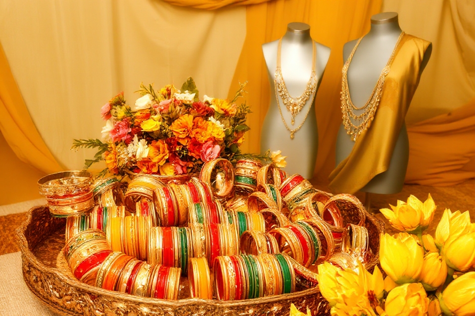 vibrant traditional jewelry display