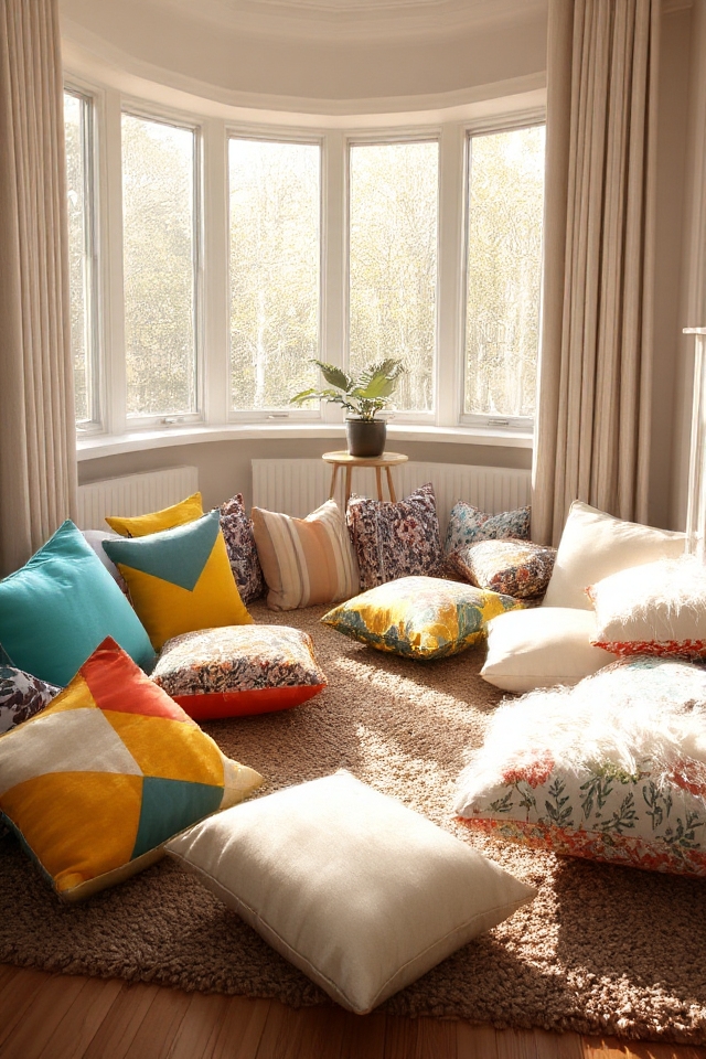 vibrant versatile floor cushions