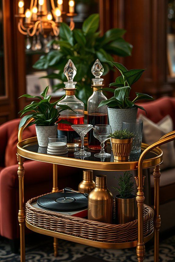 vintage bar cart elegance