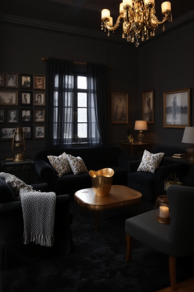vintage black brass elegance