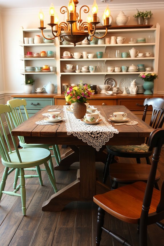vintage charm in dining