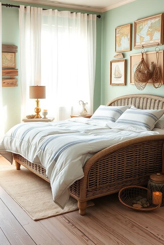 vintage coastal bedroom decor