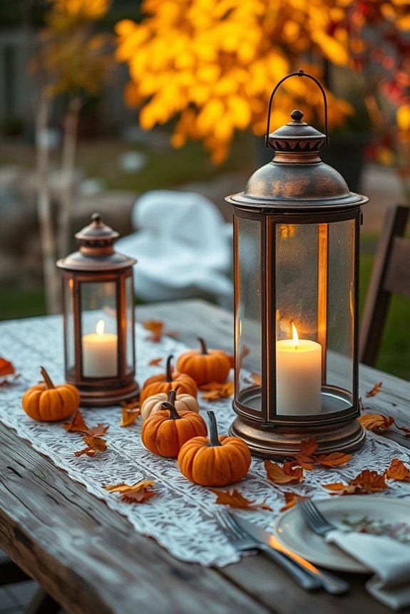 vintage lanterns enhance autumn