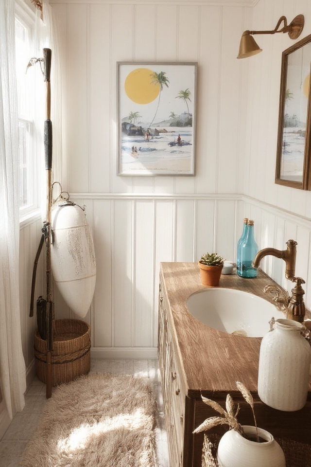 vintage nautical bathroom decor