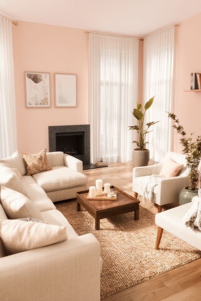warm calming living room