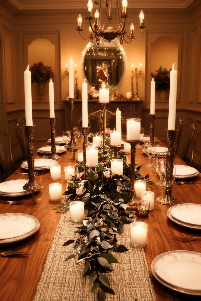 warm candlelit dining experience