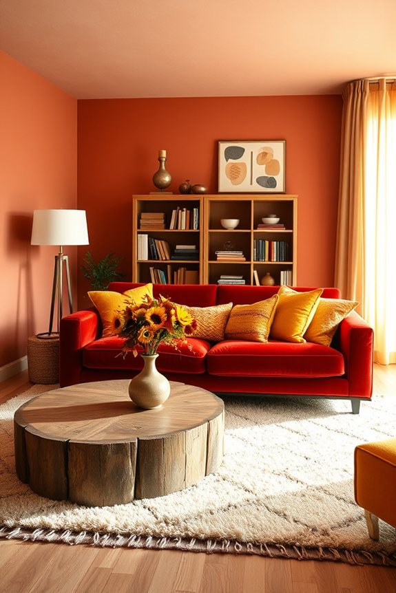 warm colors for coziness