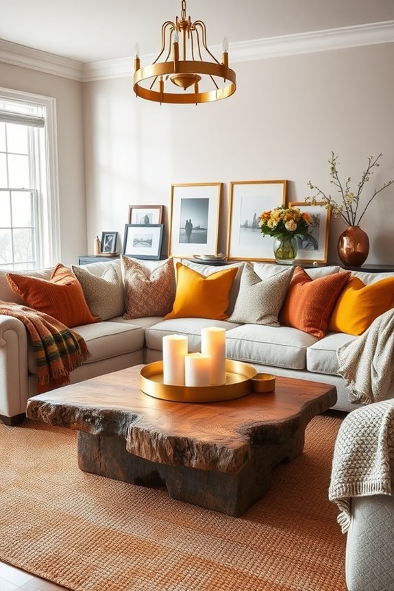 warm metals and textiles