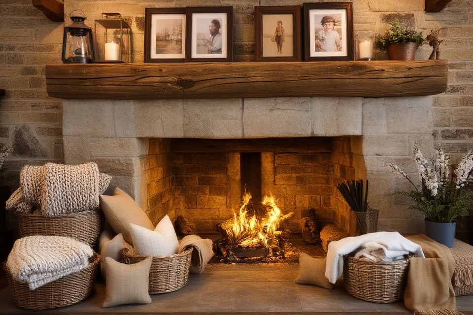 warm rustic living space