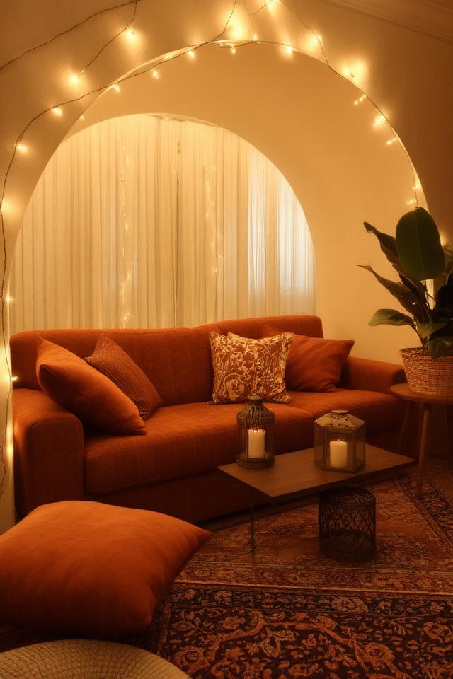 warm string lights ambiance