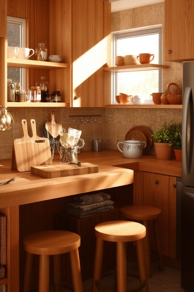 warm wood kitchen design