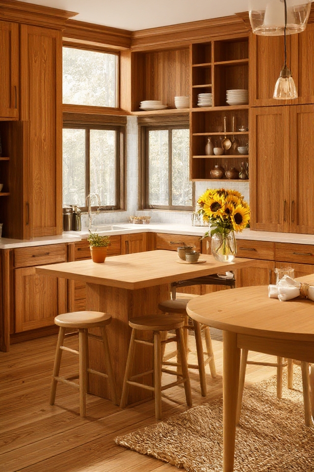 warm wood kitchen elements