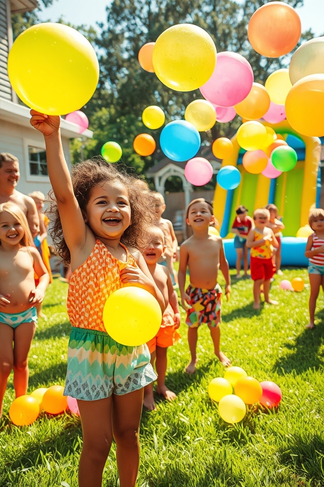water balloon battle fun