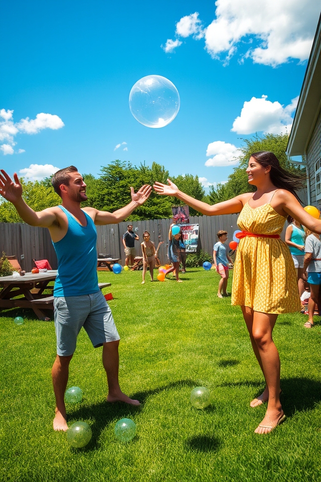 water balloon toss challenge