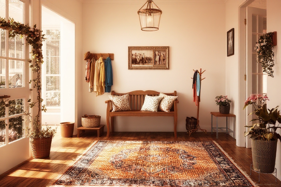 welcoming cozy organized entryway
