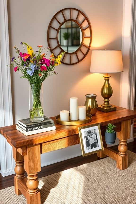 welcoming decor with greenery