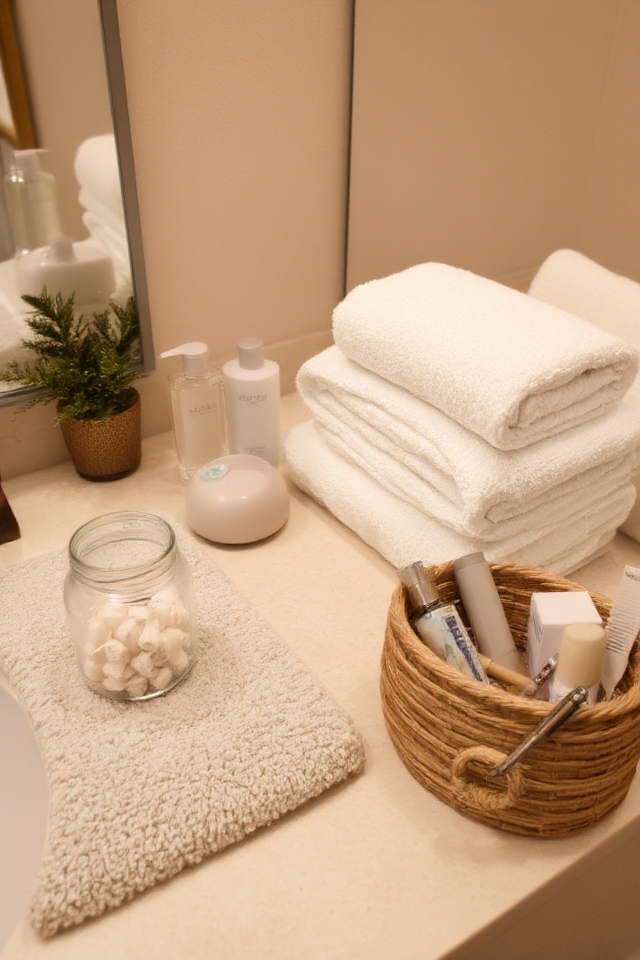 welcoming guest bathroom amenities