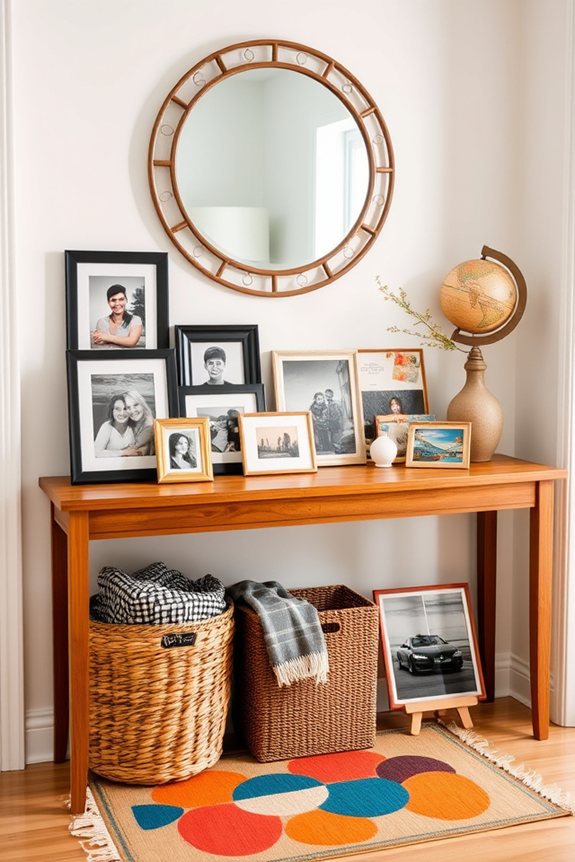 welcoming personal entryway touches