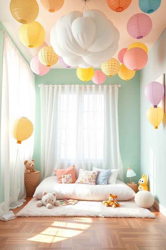 whimsical balloon themed decor