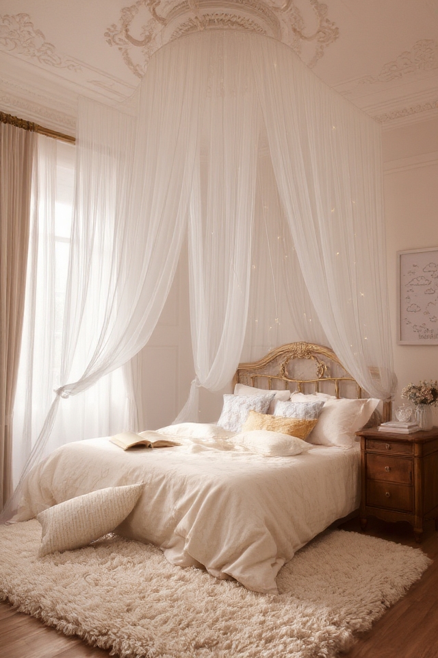 whimsical bedroom canopy decor