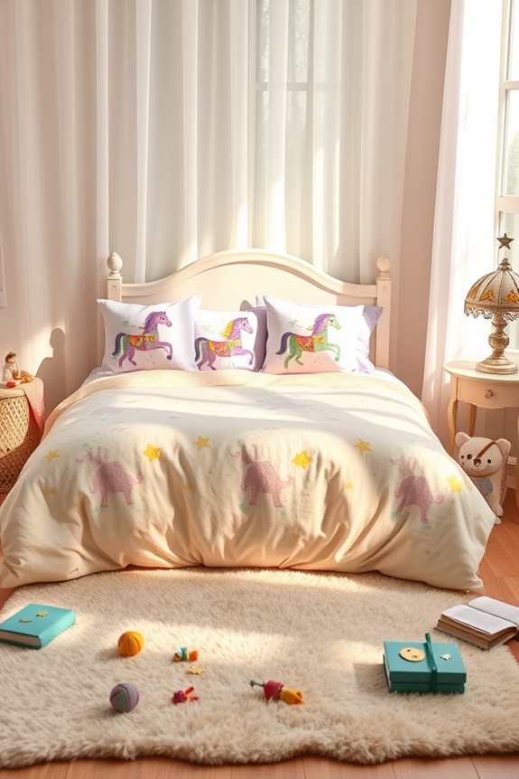 whimsical carousel accent pillows