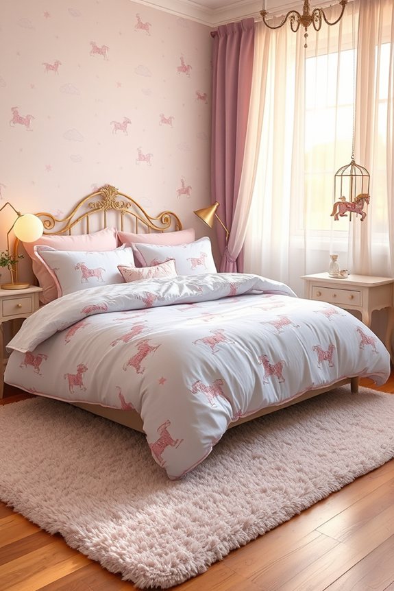 whimsical carousel bedding set