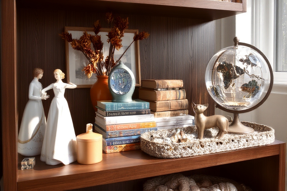 whimsical decor with collectibles