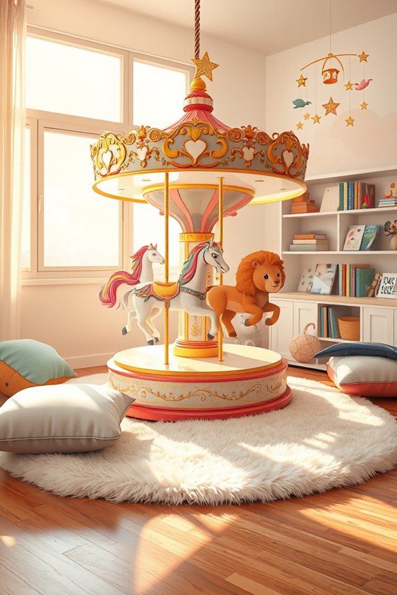 whimsical enchanted carousel artwork