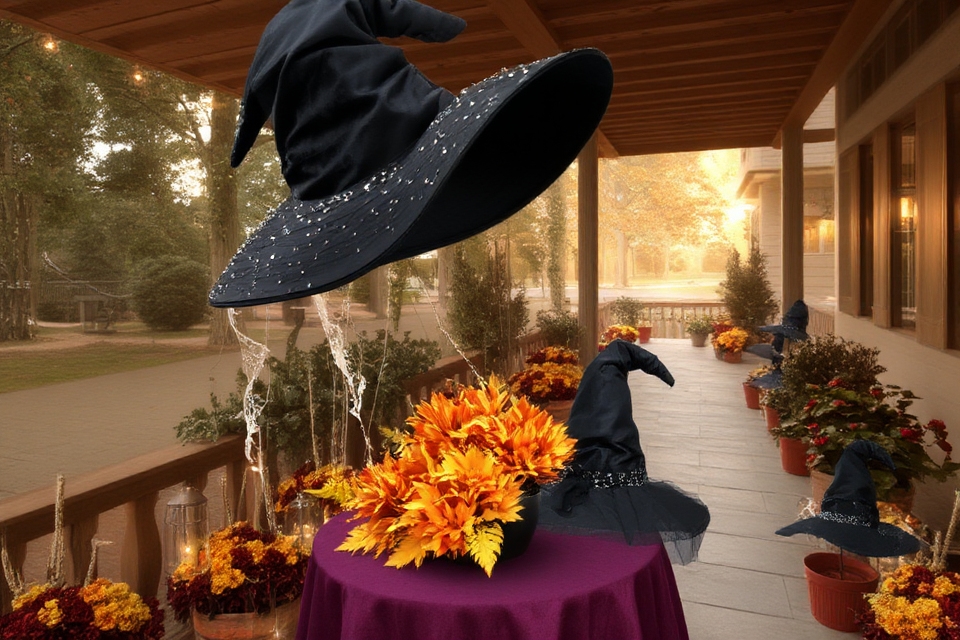 whimsical halloween witch hats