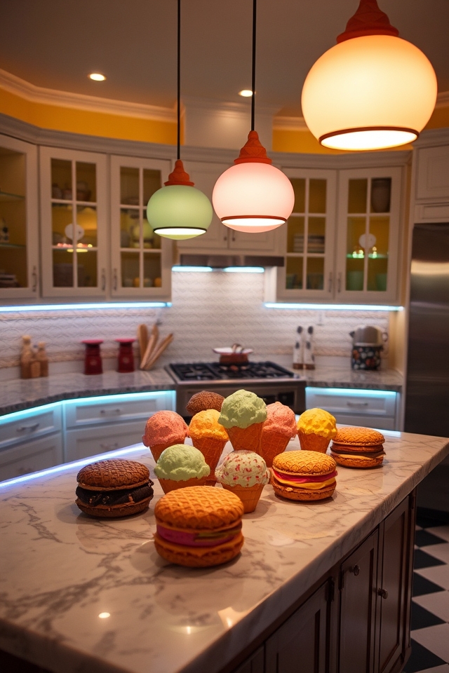 whimsical ice cream lighting