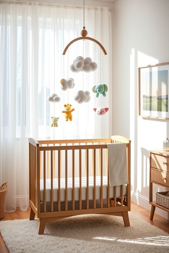 whimsical nursery mobile decor