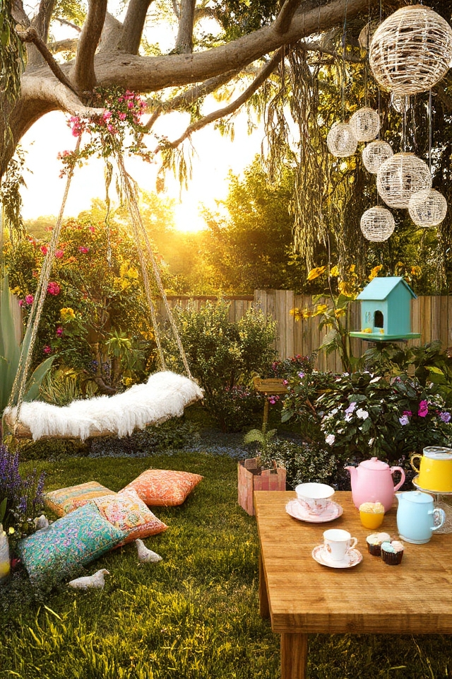 whimsical outdoor paradise creation