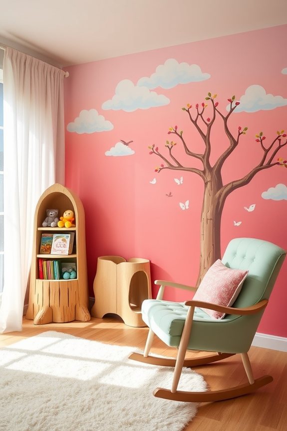 whimsical raspberry nursery design
