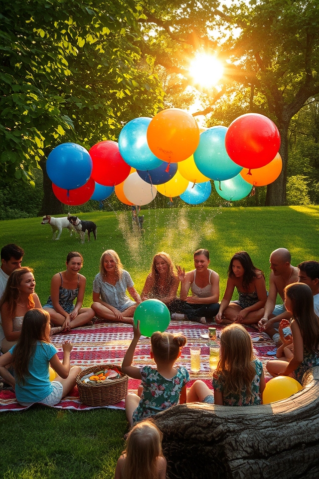 whimsical water balloon storytelling