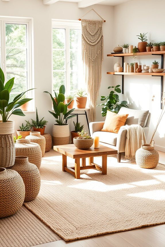 woven decor enhances organic aesthetics