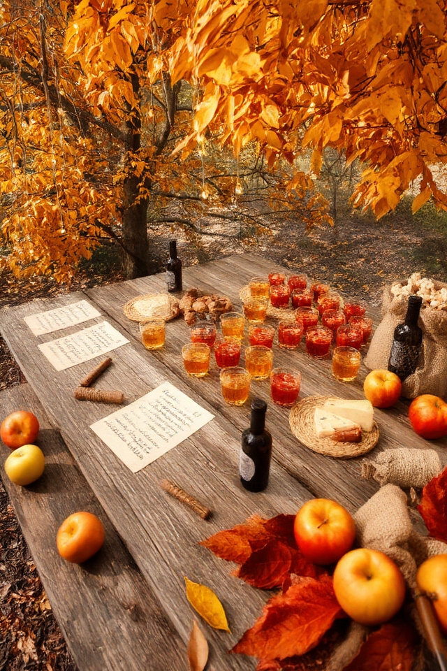 apple cider tasting station