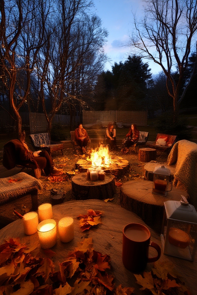 autumn bonfire birthday celebration