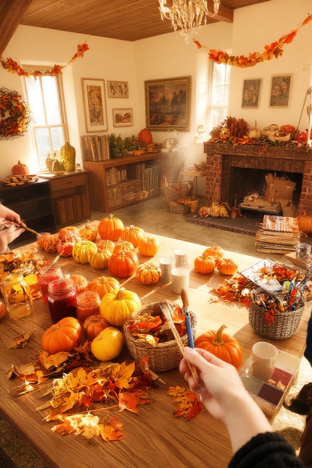 autumn crafting workshop celebration