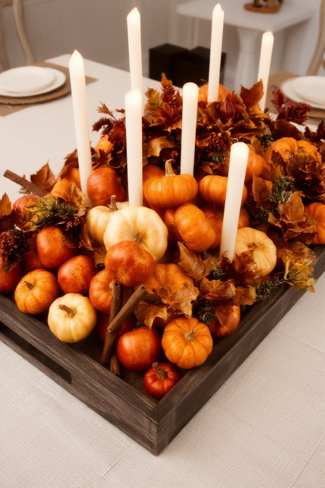 autumn harvest centerpiece creation