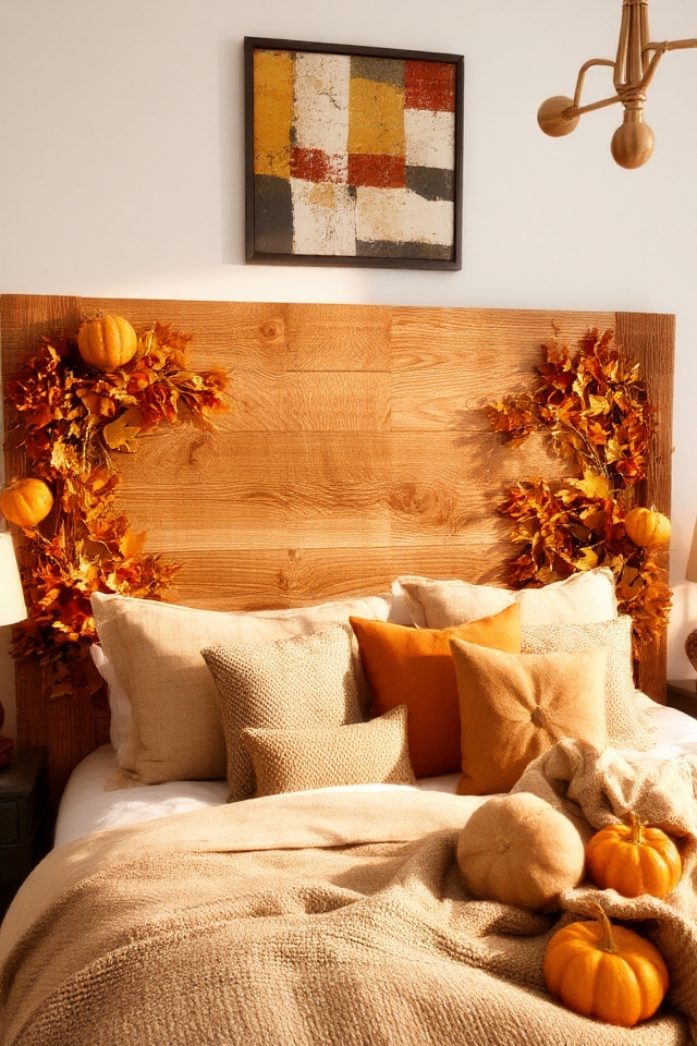 autumn inspired cozy headboard