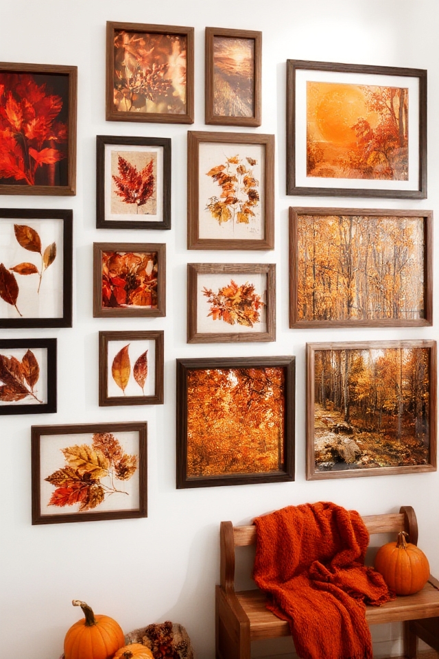 autumn inspired gallery wall decor