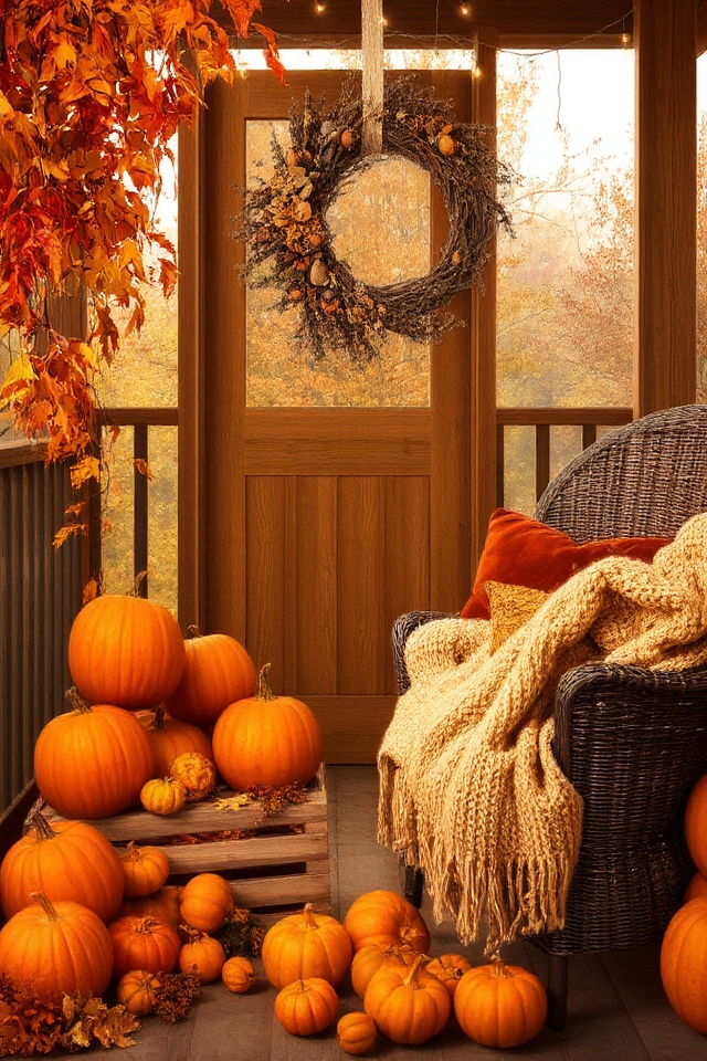 autumn porch decor ideas
