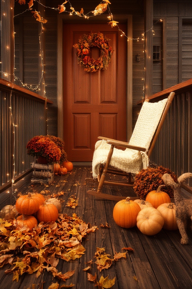 autumn porch magical ambiance