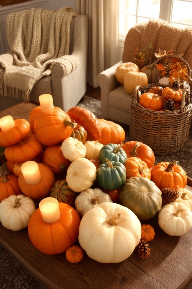 autumn pumpkins and earth tones
