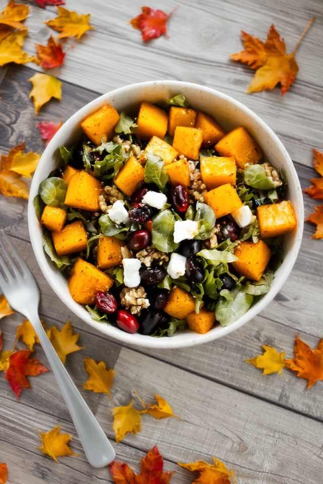 autumn salad with squash