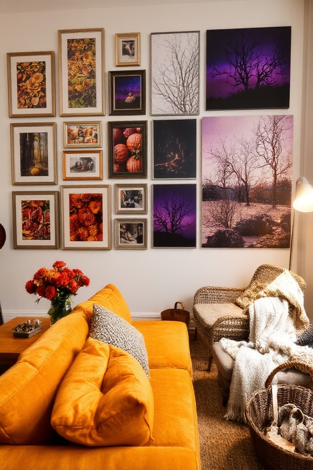 autumn themed artistic decorations