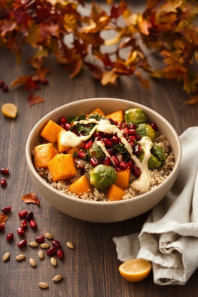 autumn vegetable quinoa bowl