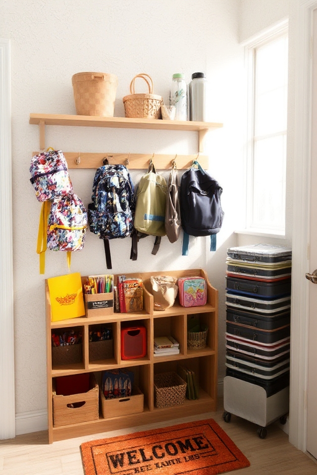 backpack storage and organization